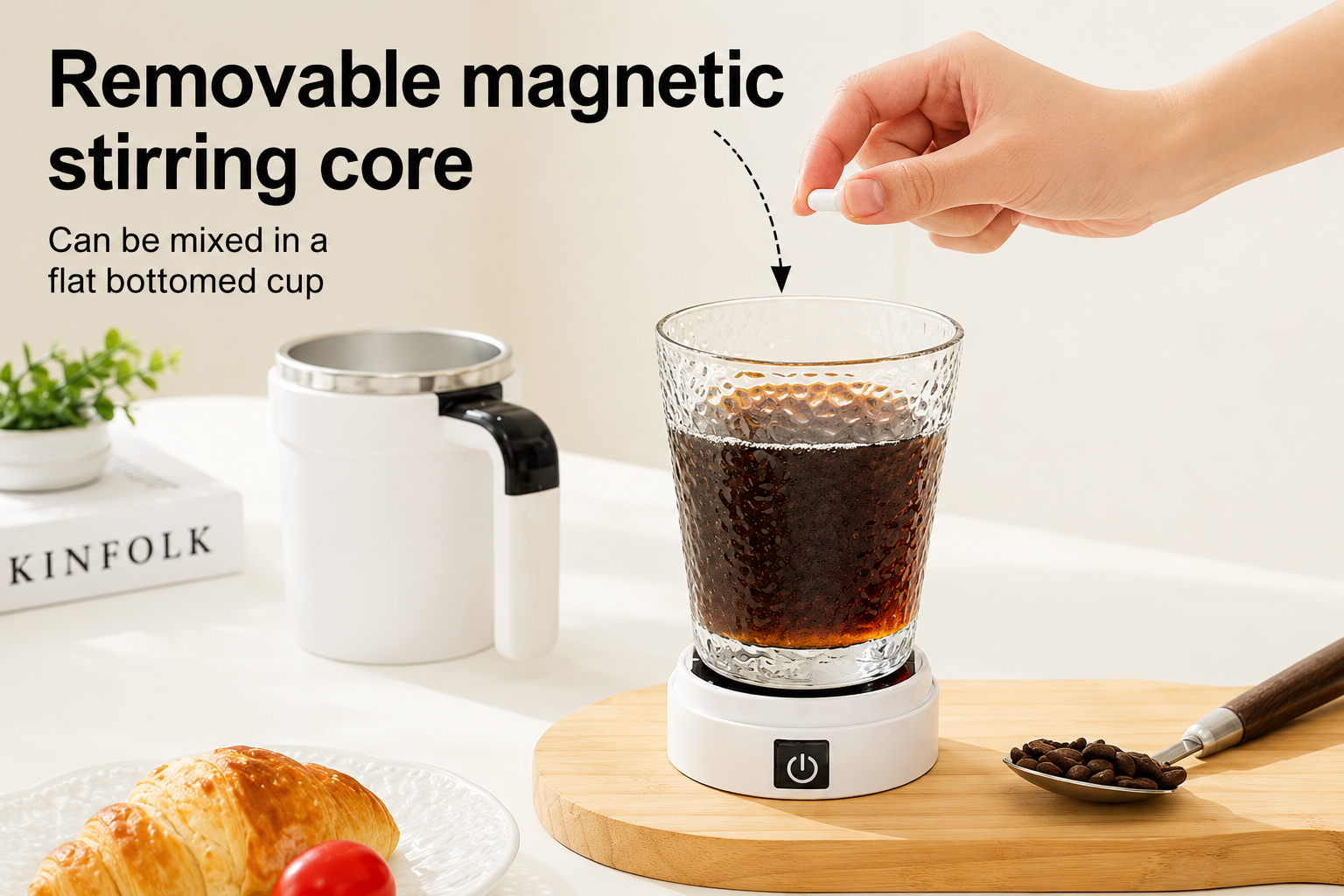 Automatic Coffee Stirring Cup Magnetic Tumbler Rotating Stirring Cup Electric Portable Coffee Cup Kitchen Accessories - Image 4