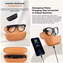 AI Smart Glasses 800W HD Camera 4K Video 32GB Storage 120+ Language Translation 3600mAh Charging Case Bluetooth Call Sunglasses - Image 2
